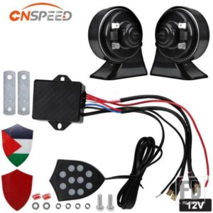 汎用 12V 電子ホーン 10 サウンドミュージカルコントローラレギュレータモニターカタツムリトランペット電気サイレン自動車アクセサリー
