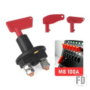 24V 100A M8 バッテリー電源スイッチ防水切断アイソレータ切断遮断電源キルスイッチ海洋 ATV トラックボート用