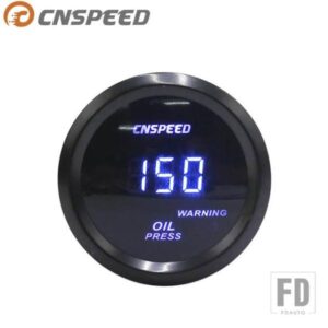2インチ52mm自動デジタル油圧計 0-150PSI ブルー LED ライトオイルプレスゲージセンサー付きメーター