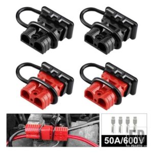 2個 50A プラグバッテリートレーラーのクイックコネクタキット 600V ウインチ電力ケーブル充電プラグクイックコネクタ