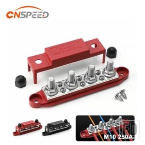 48V M10 ターミナルブロック バスバー 4 X 3/8インチポスト 6 X #8 ネジ 分配ブロック バスバー トラック ボート キャンピングカー RV キャラブ