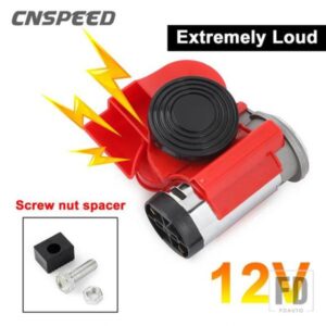 2個 ホーン 12V 115DB 赤カタツムリコンパクトエアホーンスピーカートラックバン車両オートバイ ボートアクセサリー