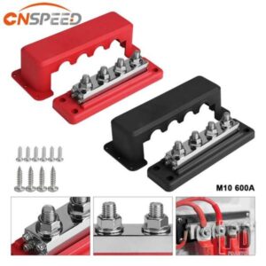 M10 車ターミナルブロックマイナスバス 24V 600A ターミナルブロック 3/8インチ配電ブロック M10 TERMIANL バス自動車ボート用