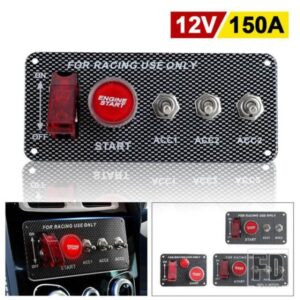 エンジンスタートボタンロッカートグルスイッチ 12V LED パネルコンビネーションスイッチレーシングキャンピングカーボートトラック RV
