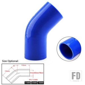 汎用 2.0 インチ2.5インチ 3インチ/51mm 63mm 76 mm 45 度エルボシリコンホースパイプインタークーラーターボインテークパイプカプラーホース