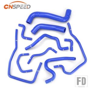 スバル ブルー 10個シリコンラジエーター冷却液ホースシリコンホースキット インプレッサ WRX/STI GDB EJ20