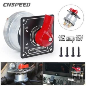 カーレースマスターバッテリー切断スイッチパネル 4 ポストオルタネーターブラックフェイス RV ヨットボート用