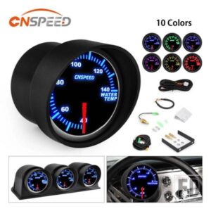 汎用 10 色 12V 2インチ52mm LED レーシングターボブーストゲージ RPM タコメーター水油温度計レッドポインターセンサー付き