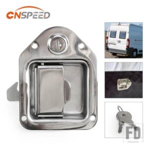 RV トラック トレーラー ヨット トレーラー ツールボックスドア ロック用のキー付きステンレス埋め込みパネル ロック