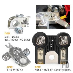 フォード 3 穴バッテリー端子クランプとバッテリーヒューズ端子キット 2011-2014 F-150 AL3Z-14526-AA BFT BT4Z-14450-AA
