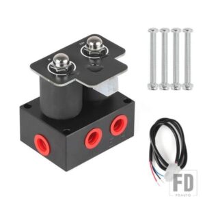汎用 0-300 PSI 2 ポート 12V 電磁弁エアライドサスペンションマニホールドバルブエア圧ショックアブソーバー電磁弁セット