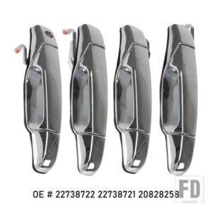 シボレー キャデラック NAKUULY 外装クロームドアハンドル 4PCS フロントリアドライバー 2007-2014 エスカレード アバランチ シルバラード用ピ