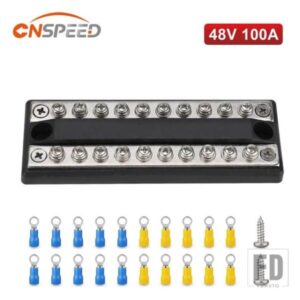 車 20 ウェイバスバーターミナルブロック 100A 12V-48V DC 配電ブロックバスバーターミナルブロック RV 車ボートヨットなど用