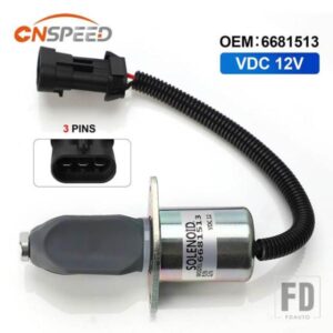12V シャットオフソレノイド 6681512 6681513 6690563 ストップソレノイド ボブキャット A220 S70 S100 S130 S150 S160 S175 S185 S205 S220 に