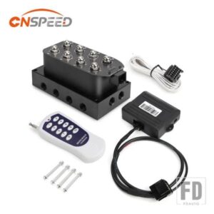 汎用 防振サスペンションマニホールドバルブエアサスペンションマニホールドリモコン付き 12V 8 バルブ 0-300PSI