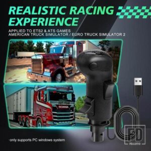 USB 高低ギアシミュレータシフターノブロジクール G923 G29 G27 G25 TH8A PC USB ギアシフトノブ ATS ETS2 トラックゲーム