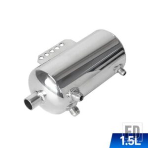 汎用 燃料サージタンク 1.5L ポリッシュ合金アルミ AN 継手鏡面ポリッシュ