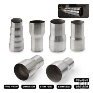 ステンレス排気減速コネクタパイプチューブ外径 51mm-76 mm 57 mm-76 mm 5 ステップ減速アダプタ吸気パイプ接続