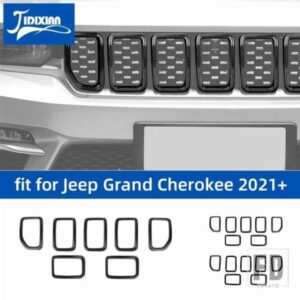 ジープ グランドチェロキー 2021-24 フロント挿入グリルメッシュ装飾カバーレーシンググリルアクセサリー