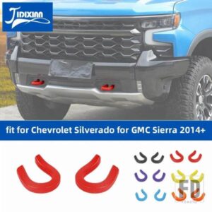 シボレー シルバラード GMC シエラ 2014-18 アップ車フロントトレーラー牽引フックリングカバー