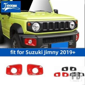 スズキ ジムニー 2019-24 フロントフォグライトランプ装飾カバー外装アクセサリー