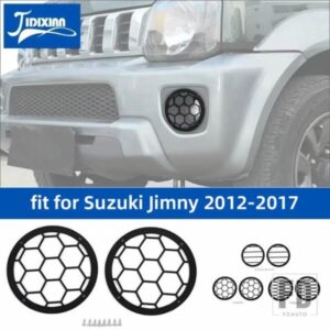 スズキ ジムニー 2012-17 フロントフォグライトランププロテクター装飾カバー外装アクセサリー
