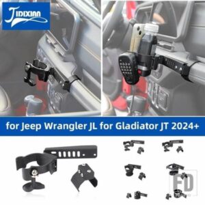 ジープ ラングラー JL グラディエーター JT 2024 アップ副パイロットカップホルダーハンドル携帯電話マウント電話ホルダースタンドサポート
