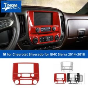 シボリーシルバラード GMC シエラ 2014-18 中央制御 GPS ナビゲーションパネル装飾カバー