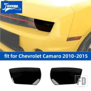 シボレー カマロ 2010-15 車外装ヘッドライトライトランプ装飾カバースモーキーブラック