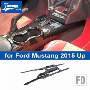 フォード マスタング 2015-23 インテリアギアシフトパネルカップホルダー装飾カバー