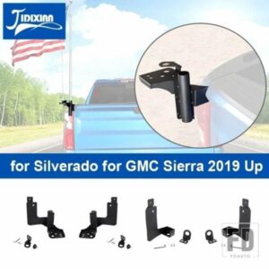 シボレー テールゲートアンテナマウントブラケットホルダーアクセサリーシルバラード GMC シエラ 2019-23 アップ用