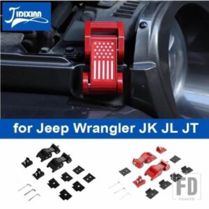 ジープ 米国旗エンジンフードラッチキャッチフードロックラングラー JK JKU JL JT 2007-2019 アップ車外装アクセサリー