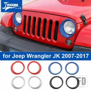 ジープ JIDIIXAN 車外装フロントヘッドライトライトランプカバー装飾ラングラー JK 39387-2017 アクセサリー