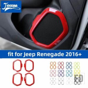 ジープ レネゲード 2016-24 インテリアドアスピーカー装飾カバーリング
