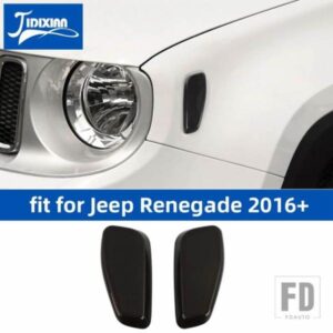 ジープ レネゲード 2016-24 車フェンダーウィンカーライトランプ装飾カバー