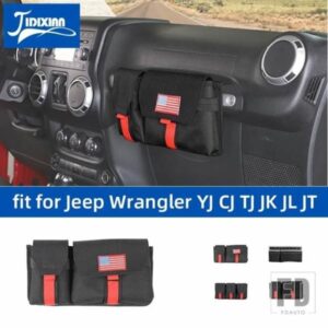 ジープ ラングラー TJ JK JL 1997-2024 グラディエーター JT 2018 アップ副パイロットハンドル収納袋収納片付けアクセサリー