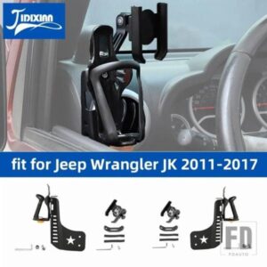 ジープ ラングラー JK 2011-17 ドアウォーターカップ電話ホルダーマウントブラケットドリンクホルダー
