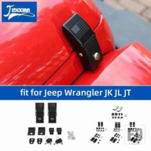 ジープ ラングラー JK JL JT 2007 のボンネットラッチキャッチロックエンジンフードロック外装アクセサリー