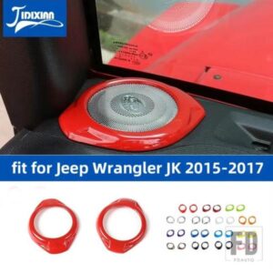 ジープ ラングラー JK 2015 2016 2017 インテリア A ピラースピーカー装飾カバーアクセサリー