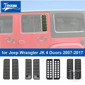 ジープ ラングラー JK 4 ドア 2007-2017 車外装後列ドア窓ガラス装飾パネルカバーアクセサリー