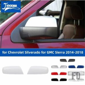 シボレー バックミラー装飾シェルカバーシルバラード GMC シエラ 2014-18 アクセサリー