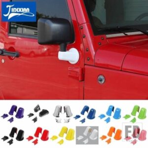 ジープ 車外装バックミラーベース装飾カバーステッカーラングラー JK 2007 2008 2009 2010-2017 アクセサリー