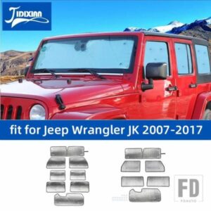 ジープ ラングラー JK 2007-17 窓フロントガラスサンシェードシェードバイザー