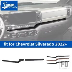 シボレー シルバラード 2022 2023 2024 アップ ABS カーセンターコンソール装飾トリムストリップカバーインテリアアクセサリー