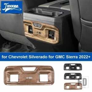 シボレー 車インナーリア空調コンセントパネル装飾カバーシルバラード GMC シエラ 2022 2023 2024 アップ