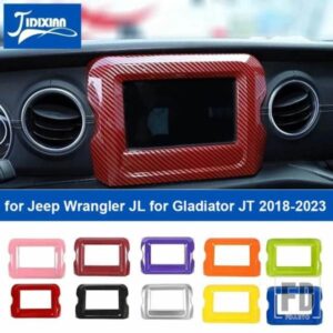 ジープ 7インチ GPS ナビゲーション装飾フレームラングラーサハラ JL グラディエーター JT 2018-23用