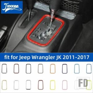 ジープ 車内装ギアシフトパネル装飾フレームカバーラングラー JK 2011-17