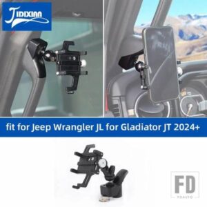 ジープ ラングラー JL グラディエーター JT 2024 2025 A ピラーグラブハンドル安定した電話ホルダーブレーキ