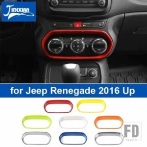 ジープ ABS カーエアコンスイッチ装飾名声カバーレネゲード 2015 2016 2017 インテリアアクセサリー