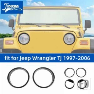 ジープ ラングラー TJ 35582 ヘッドライトライトランプ装飾リングカバー